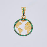 Dije Silueta Tierra 2 g / 1 in Oro Amarillo 18K