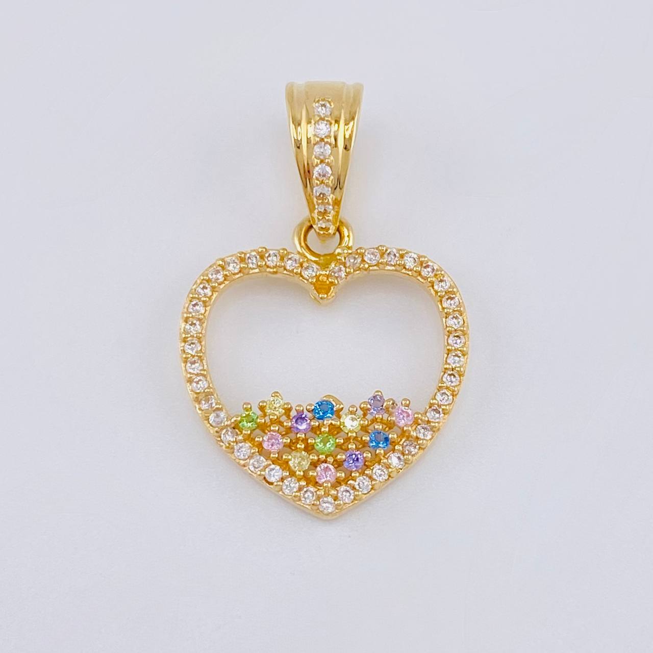Dije Silueta Corazon 2.55 g / 1 in Oro Amarillo 18K