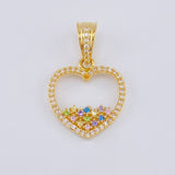 Dije Silueta Corazon 2.55 g / 1 in Oro Amarillo 18K