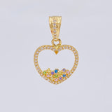 Dije Silueta Corazon 2.55 g / 1 in Oro Amarillo 18K