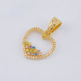 Dije Silueta Corazon 2.55 g / 1 in Oro Amarillo 18K