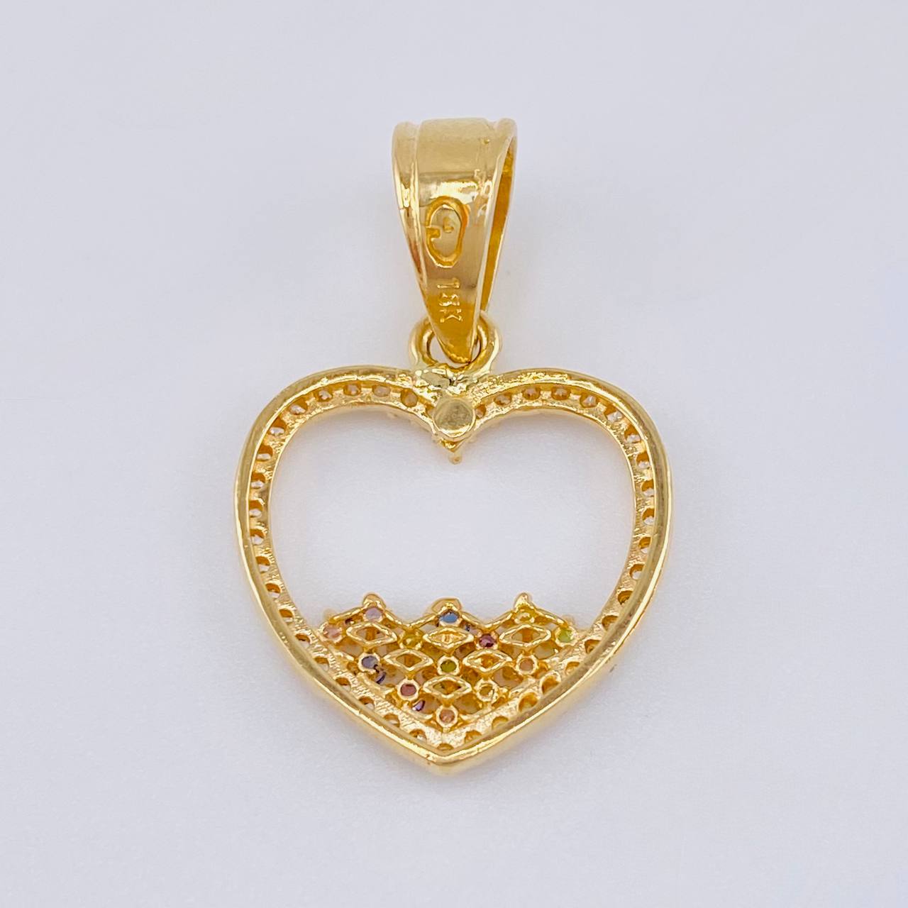 Dije Silueta Corazon 2.55 g / 1 in Oro Amarillo 18K