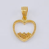 Dije Silueta Corazon 2.55 g / 1 in Oro Amarillo 18K