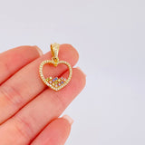 Dije Silueta Corazon 2.55 g / 1 in Oro Amarillo 18K
