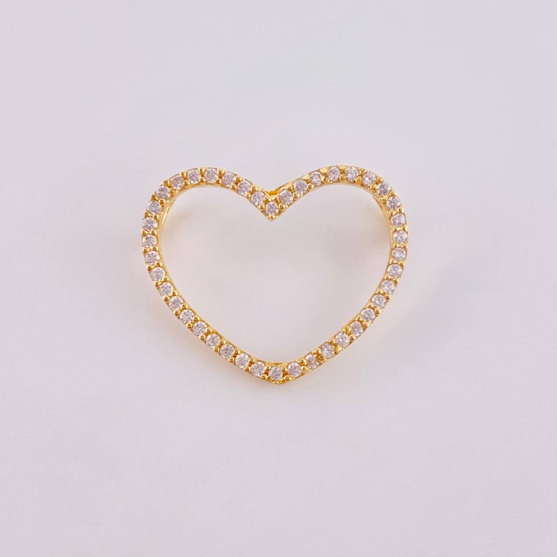 Dije Silueta Corazón 1.05 g / 3/4 in Oro Amarillo 18K