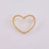 Dije Silueta Corazón 1.05 g / 3/4 in Oro Amarillo 18K