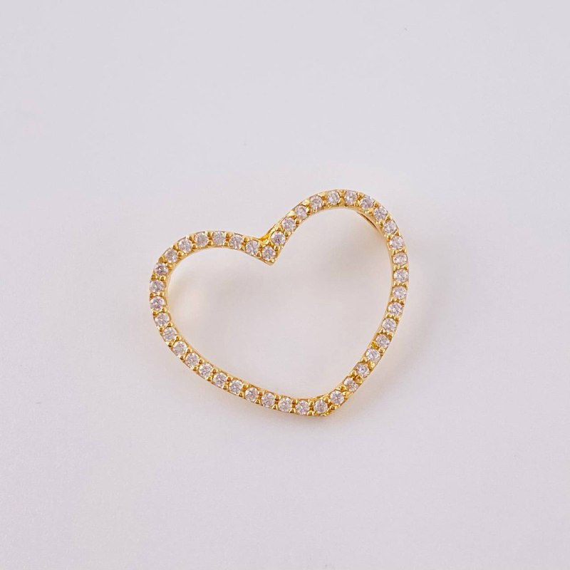 Dije Silueta Corazón 1.05 g / 3/4 in Oro Amarillo 18K
