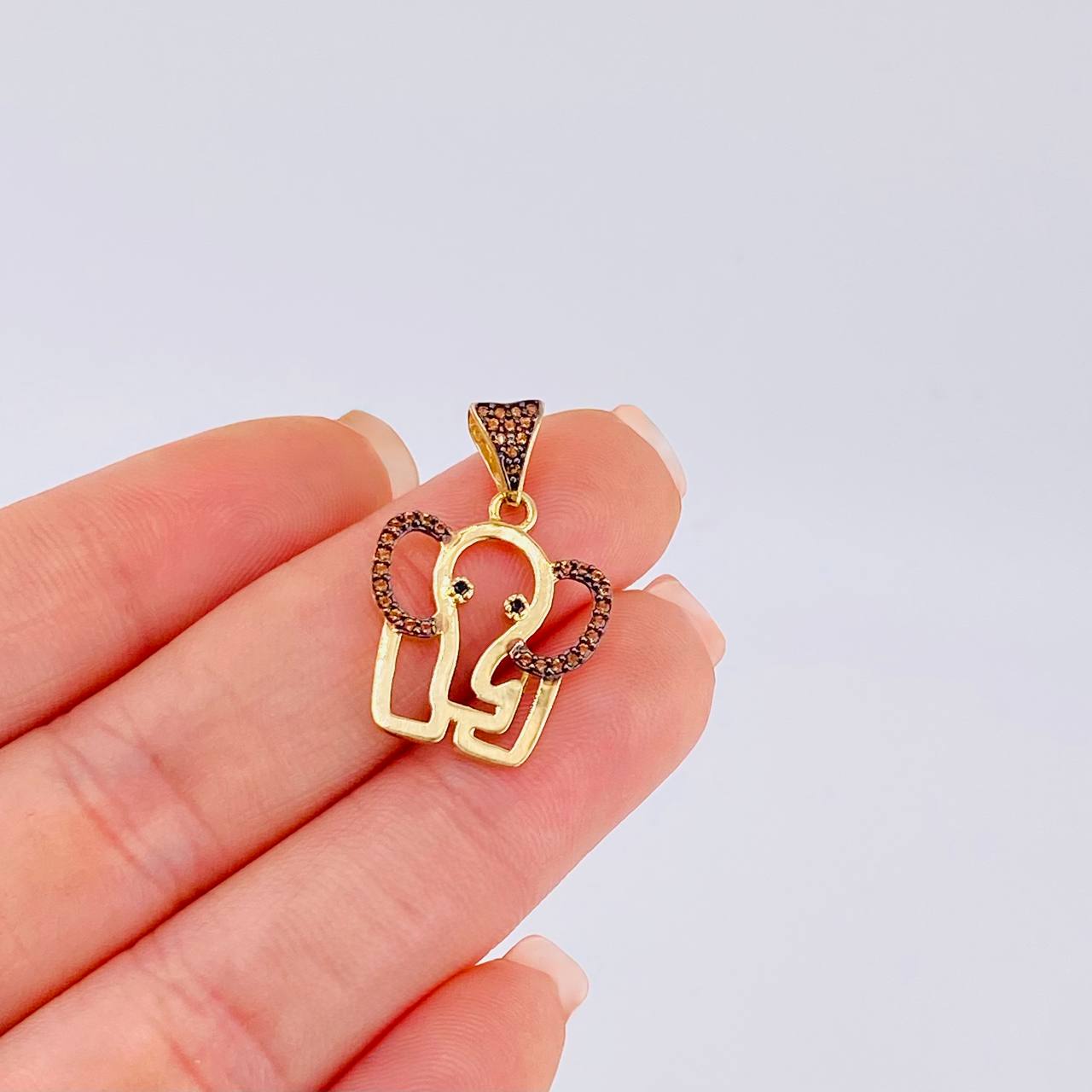 Dije Silueta Elefante 2.05 g / 1 in Oro Amarillo 18K