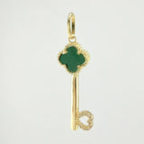 Dije Llave Trebol 2.55gr / 1 1/2 in / Oro Amarillo 18K ©