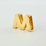 Herraje Letra M 0.5 g / 1/4 in Oro Amarillo 18K