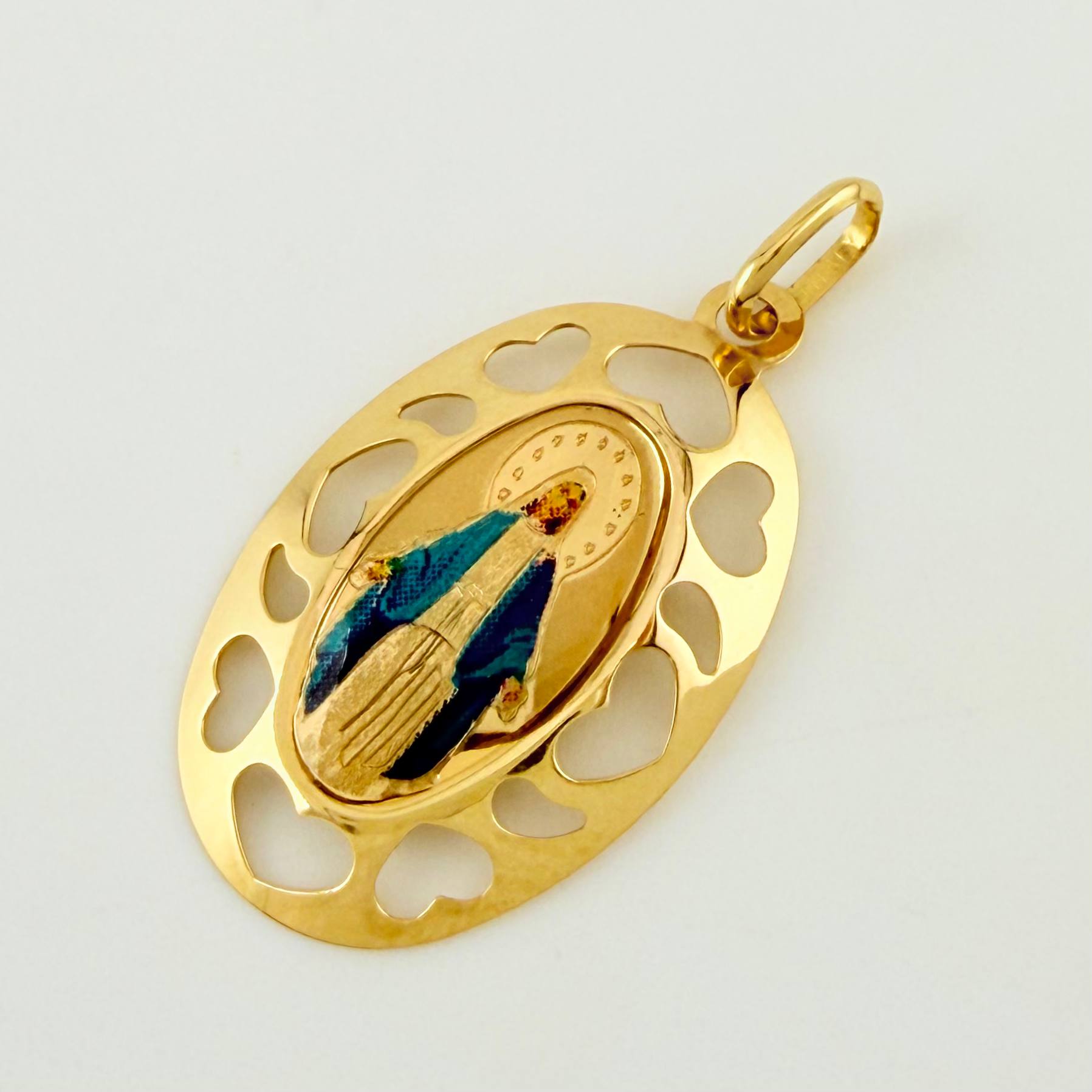 Dije Virgen Milagrosa 1gr / 1 1/4 in / Oro Amarillo +4 18K ©