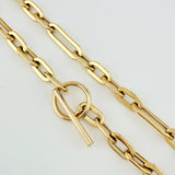 Cadena Paper Clip 12.2gr / 17 3/4 in / 6.5mm Oro Amarillo +4 18K ©