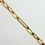 Cadena Paper Clip 12.2gr / 17 3/4 in / 6.5mm Oro Amarillo +4 18K ©