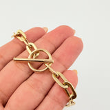 Pulso Paper Clip 6.8gr / 7 3/4 in / 6.5mm Oro Amarillo +4 18K ©