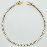 Pulso Tennis 3.6gr / 7 1/4 in / 2.4mm Oro Amarillo +4 18K ©