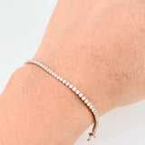 Pulso Tennis 3.6gr / 7 1/4 in / 2.4mm Oro Amarillo +4 18K ©