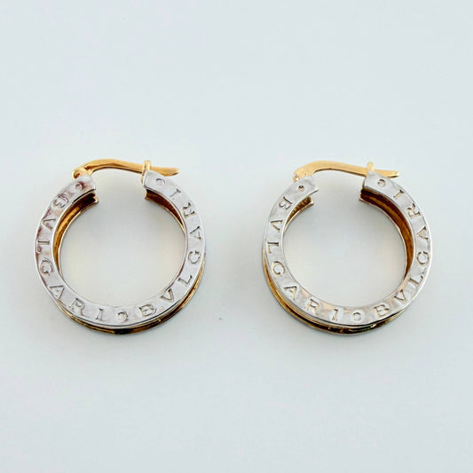 Candongas Rusticas 6.45gr / 3/4 in / Dos Oros Amarillo Blanco 18K