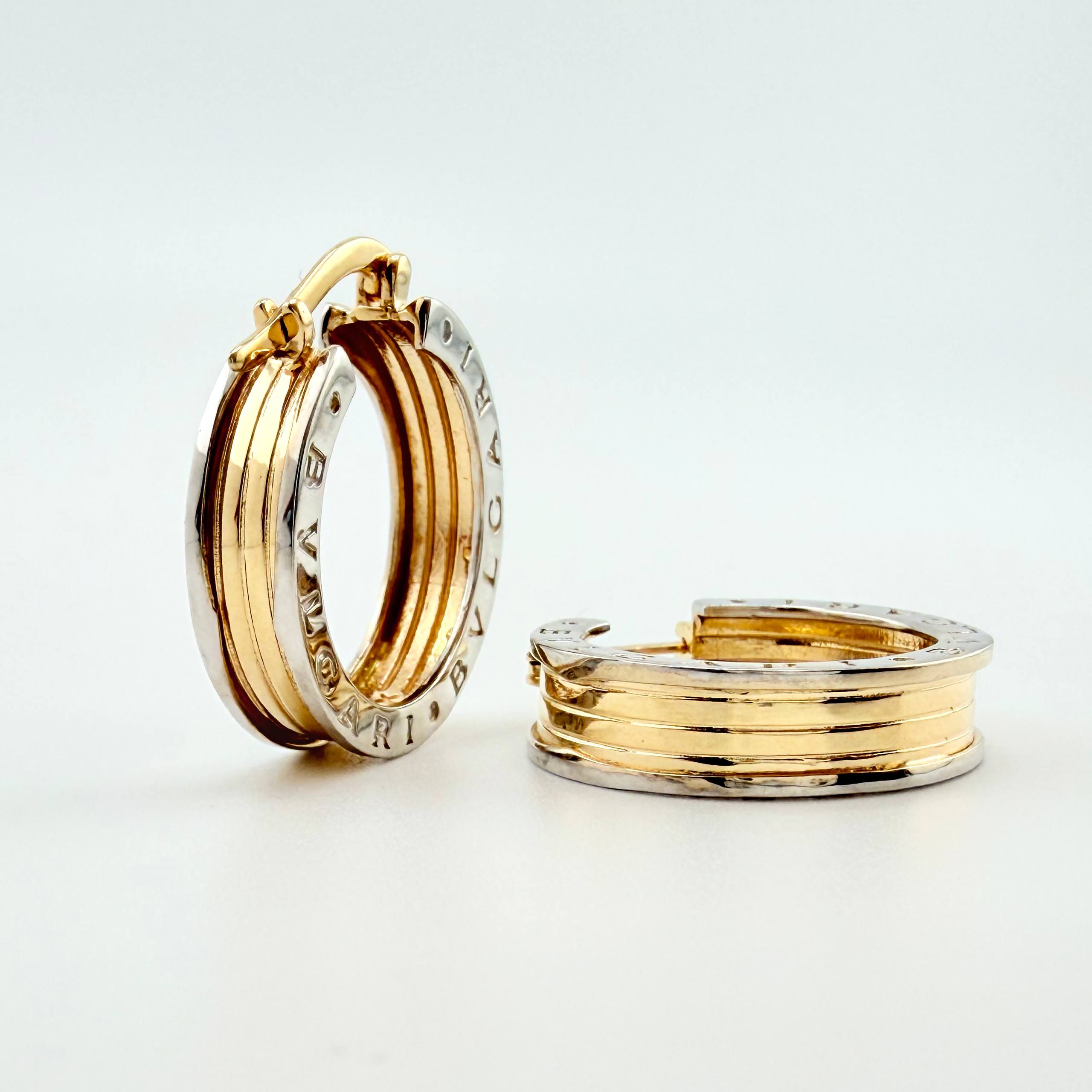 Candongas Rusticas 8.55gr / 1 in / Dos Oros Amarillo Blanco 18K