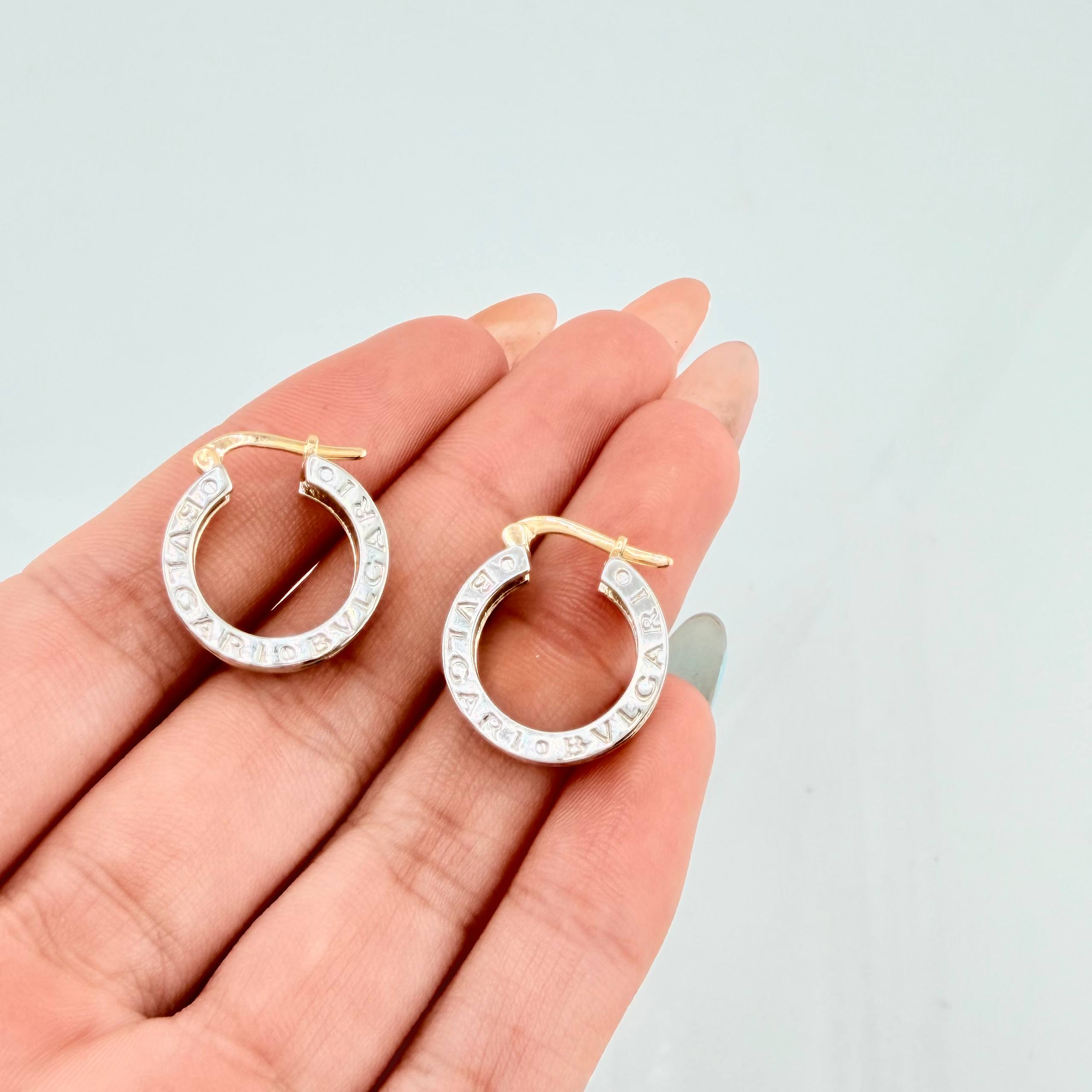 Candongas Rusticas 6.45gr / 3/4 in / Dos Oros Amarillo Blanco 18K