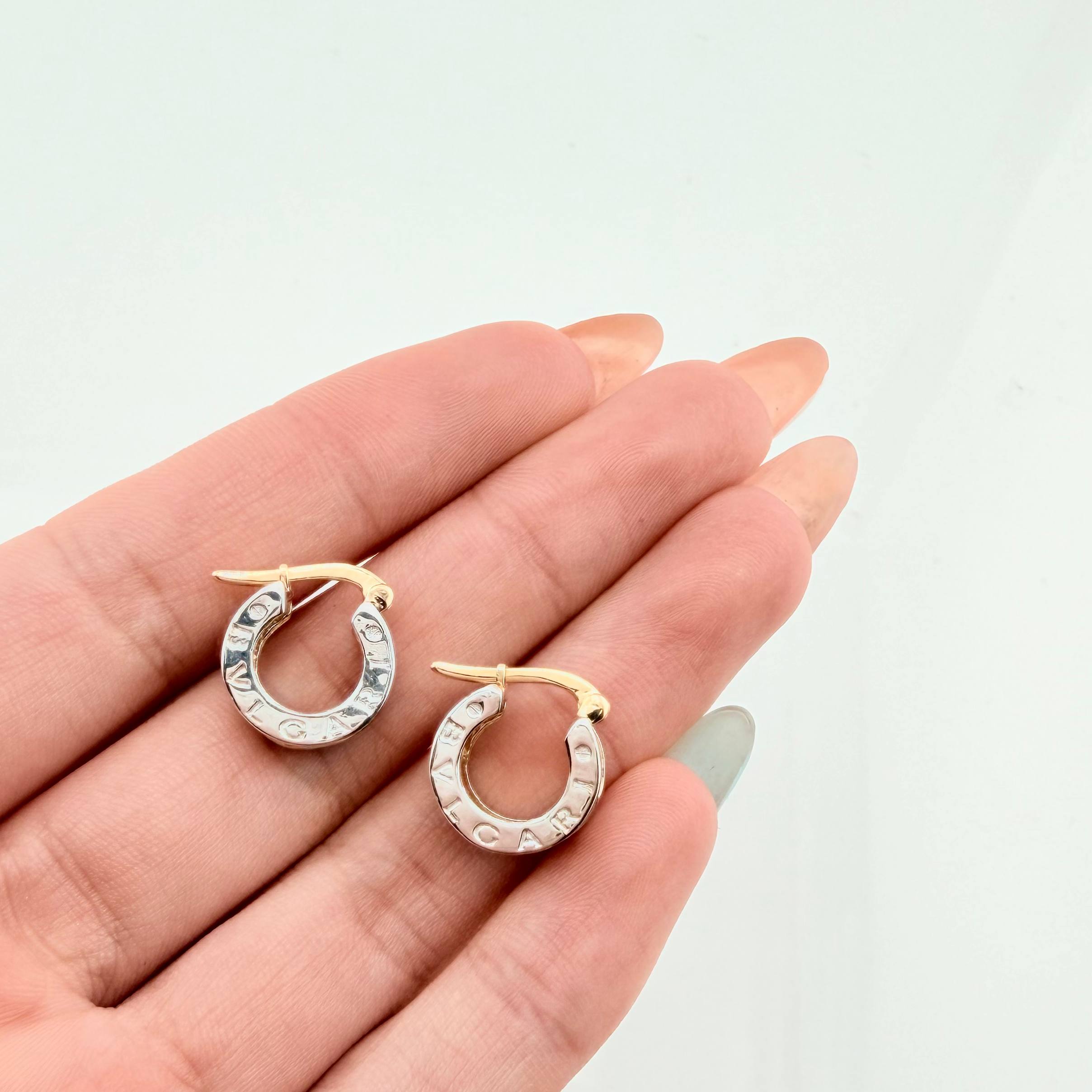 Candongas Rusticas 4gr / 1/2 in / Dos Oros Amarillo Blanco 18K