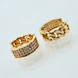 Candongas Cubana Parcial 3.8gr / 1/2 in / Oro Amarillo 18K