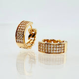 Candongas Cubana Parcial 3.8gr / 1/2 in / Oro Amarillo 18K