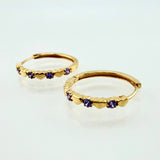 Candongas Corazones Intercalados 2.35gr / 3/4 in / Oro Amarillo 18K