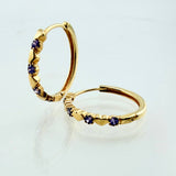 Candongas Corazones Intercalados 2.35gr / 3/4 in / Oro Amarillo 18K