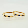 Candongas Corazones Intercalados 2.3gr / 3/4 in / Oro Amarillo 18K