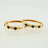 Candongas Corazones Intercalados 2.3gr / 3/4 in / Oro Amarillo 18K