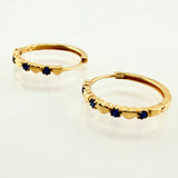 Candongas Corazones Intercalados 2.3gr / 3/4 in / Oro Amarillo 18K