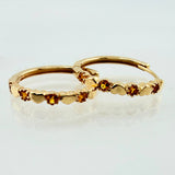 Candongas Corazones Intercalados 2.35gr / 3/4 in / Oro Amarillo 18K