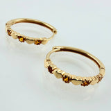 Candongas Corazones Intercalados 2.35gr / 3/4 in / Oro Amarillo 18K