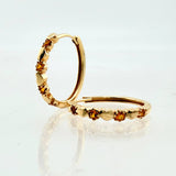 Candongas Corazones Intercalados 2.35gr / 3/4 in / Oro Amarillo 18K