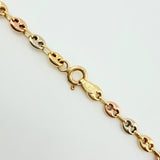 Tobillera GC 2.75gr / 9 3/4 in / 3.7mm Tres Oros 18K