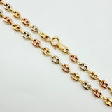 Tobillera GC 2.75gr / 9 3/4 in / 3.7mm Tres Oros 18K