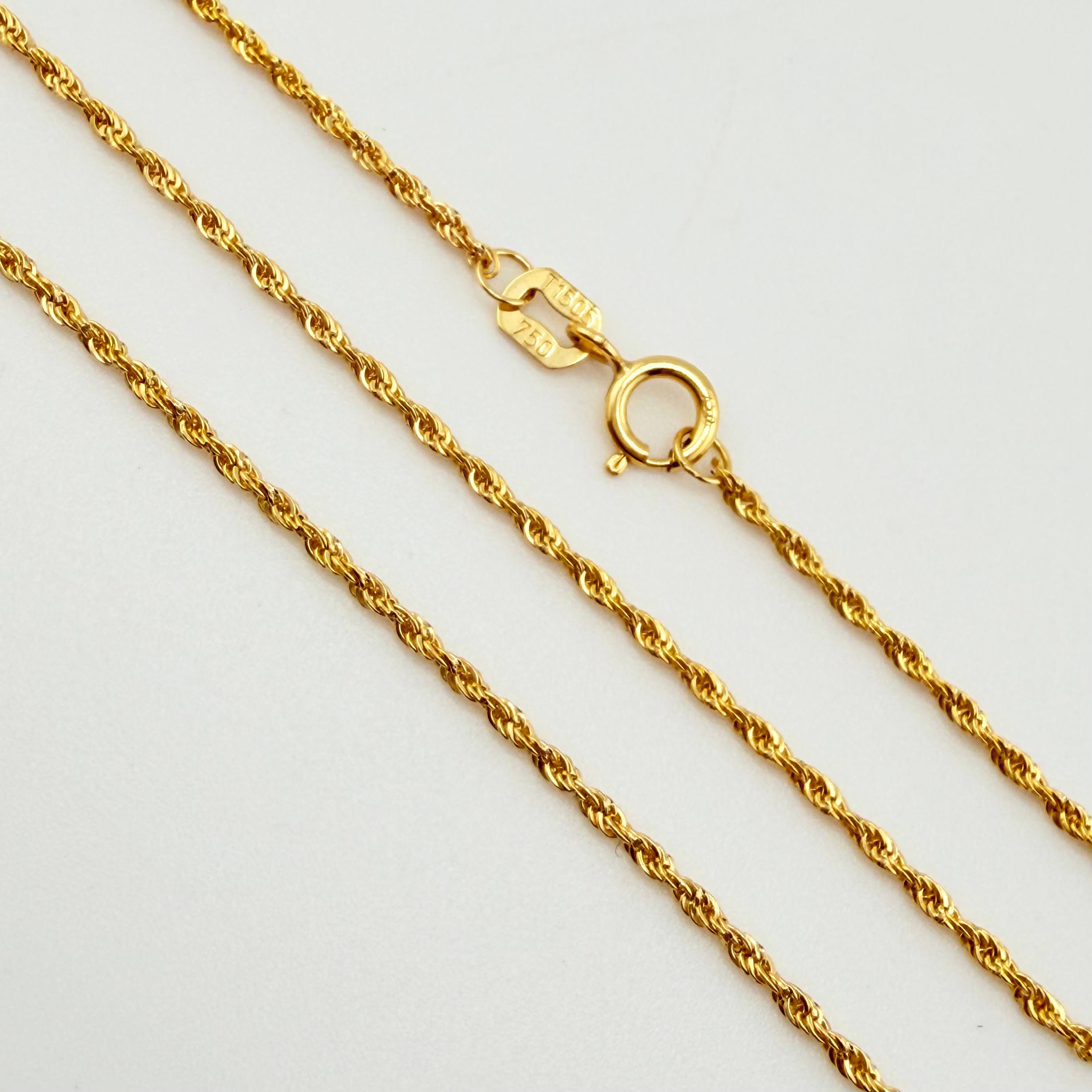Cadena Lazo 1.1gr / 23 1/2 in / 1.2mm Oro Amarillo +3 18K
