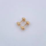 Topos GC 0.6gr / 5.7mm / Diamantados Oro Amarillo 18K &
