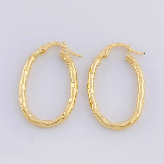 Candongas Mary Ovalada 1.6 g / 1 in Oro Amarillo 18K