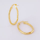 Candongas Mary Ovalada 1.6 g / 1 in Oro Amarillo 18K