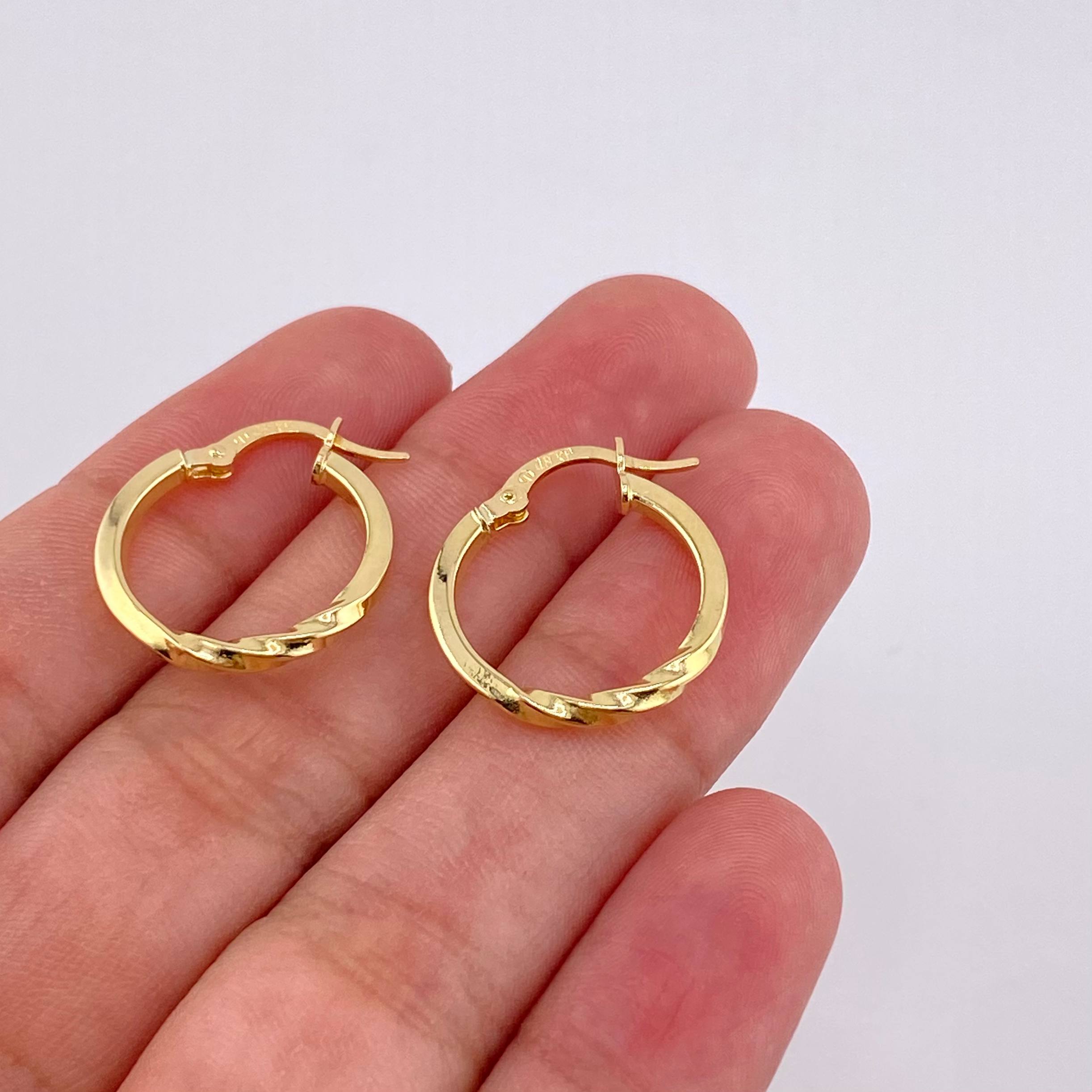 Candongas Lia 1.35 g / 3/4 in Oro Amarillo 18K