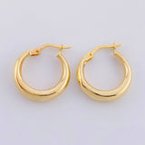 Candongas Lisas 1.5 g / 3/4 in Oro Amarillo 18K
