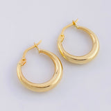 Candongas Lisas 1.5 g / 3/4 in Oro Amarillo 18K