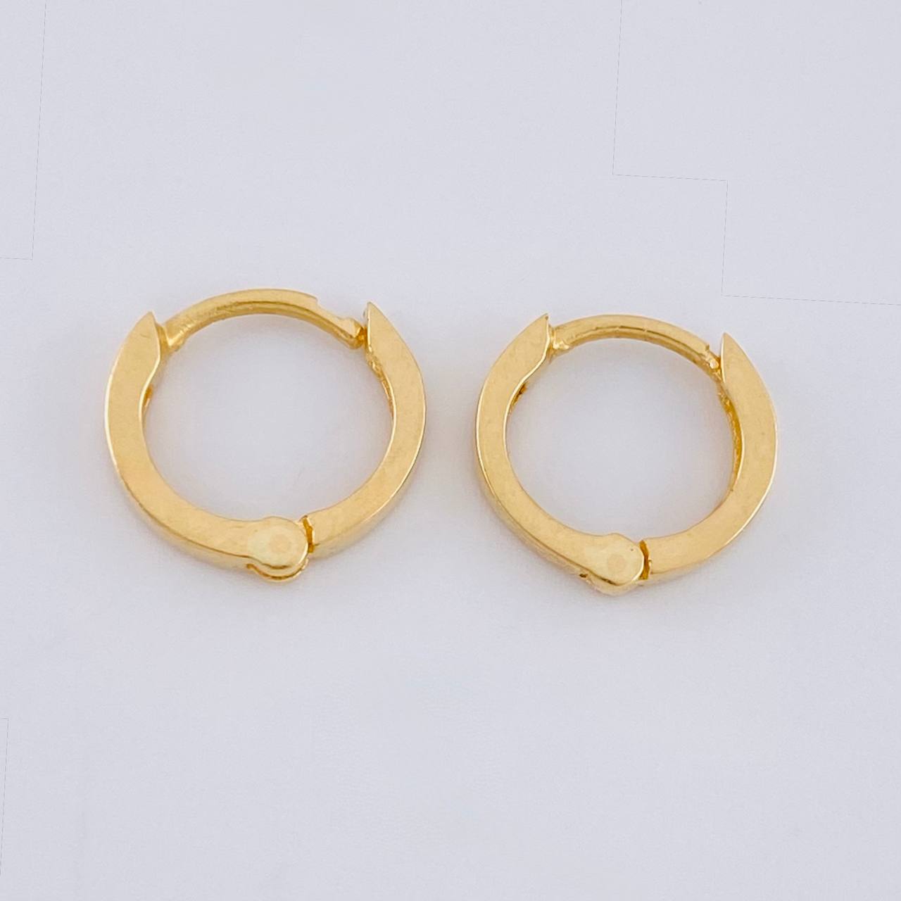 Candongas Carril 1.2 g / 1/2 in Oro Amarillo 18K
