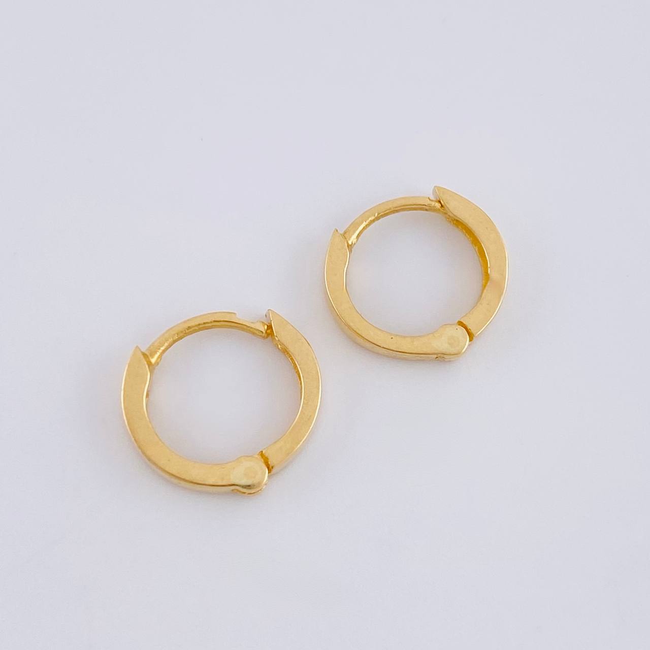 Candongas Carril 1.2 g / 1/2 in Oro Amarillo 18K