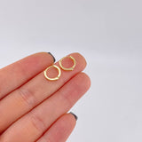 Candongas Carril 1.2 g / 1/2 in Oro Amarillo 18K