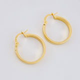 Candongas Trival Texturizado 1.8 g / 3/4 in Oro Amarillo 18K