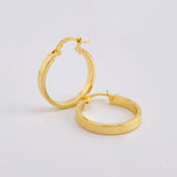 Candongas Trival Texturizado 1.8 g / 3/4 in Oro Amarillo 18K
