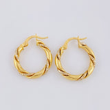 Candongas Lux 2.1 g / 3/4 in Dos Oros Amarillo Blanco 18K