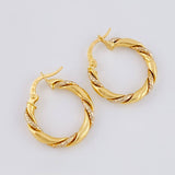 Candongas Lux 2.1 g / 3/4 in Dos Oros Amarillo Blanco 18K